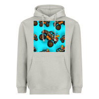 Moon Dust monster truck pre teen seamless pattern Heavyweight Hoodie - HRA Design Shop