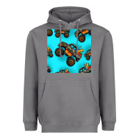 Storm monster truck pre teen seamless pattern Heavyweight Hoodie - HRA Design Shop