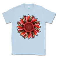Dusty Blue valentine's day sunflower Classic Tee - RanaPortraitStore