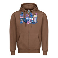 Chestnut stitch coffee cups Zipper Hoodie - Zillion Design Studio