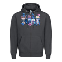Smoke stitch coffee cups Zipper Hoodie - Zillion Design Studio
