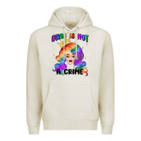 Oatmeal Heather drag is not a crime fabulous drag queen Premium Hoodie - MaliasSmallBusiness