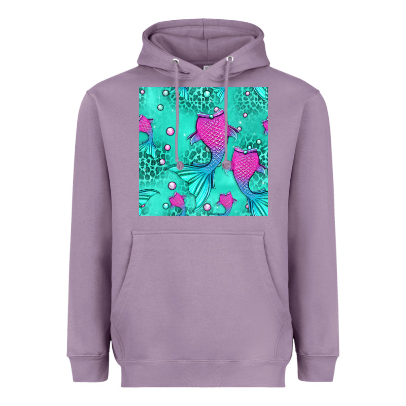 Mermaid Tail Seamless Pattern Heavyweight Hoodie by HRA Design Shop | Teevron