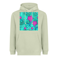 Matcha mermaid tail seamless pattern Heavyweight Hoodie - HRA Design Shop