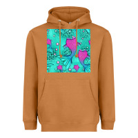 Meerkat mermaid tail seamless pattern Heavyweight Hoodie - HRA Design Shop