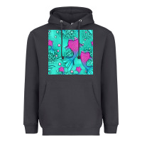 Smoke mermaid tail seamless pattern Heavyweight Hoodie - HRA Design Shop