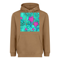 Toasted Coconut mermaid tail seamless pattern Heavyweight Hoodie - HRA Design Shop