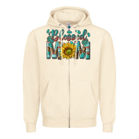 Sandshell western blessed mom with sunflower Zipper Hoodie - texasbilliewilder