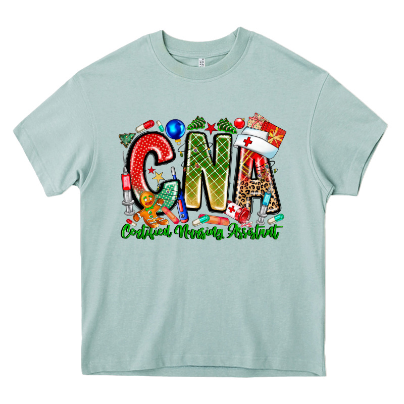 Christmas Cna Heavy Core Tee by CowhideDigitalArt | Teevron