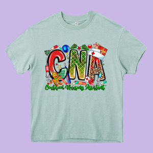 Christmas Cna Heavy Core Tee Designed By Cowhidedigitalart