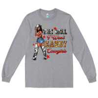 Heather Grey the heel i wont sassy cowgirls Long Sleeve Tee - texasbilliewilder