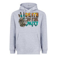 Heather Grey death of party Heavyweight Hoodie - RacoonDesign