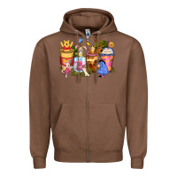 Chestnut cartoon characters coffee cups Zipper Hoodie - Zillion Design Studio
