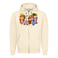 Sandshell cartoon characters coffee cups Zipper Hoodie - Zillion Design Studio