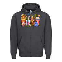 Smoke cartoon characters coffee cups Zipper Hoodie - Zillion Design Studio