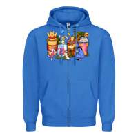 True Royal cartoon characters coffee cups Zipper Hoodie - Zillion Design Studio