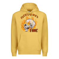 Antique Gold everything's fine Premium Hoodie - MaliasSmallBusiness