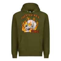 Army Green everything's fine Premium Hoodie - MaliasSmallBusiness