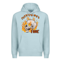 Blue Mist everything's fine Premium Hoodie - MaliasSmallBusiness