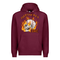 Burgundy everything's fine Premium Hoodie - MaliasSmallBusiness