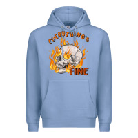 Colony Blue everything's fine Premium Hoodie - MaliasSmallBusiness