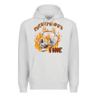 Dove Grey everything's fine Premium Hoodie - MaliasSmallBusiness