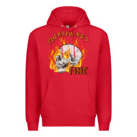 Red everything's fine Premium Hoodie - MaliasSmallBusiness