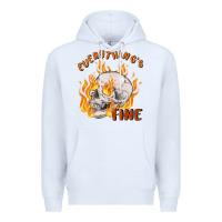 White everything's fine Premium Hoodie - MaliasSmallBusiness