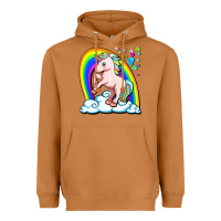 Meerkat cute unicorn with rainbow Heavyweight Hoodie - FaDigitalArtStudio