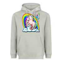 Moon Dust cute unicorn with rainbow Heavyweight Hoodie - FaDigitalArtStudio