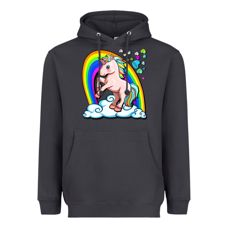 Cute Unicorn With Rainbow Heavyweight Hoodie by FaDigitalArtStudio | Teevron