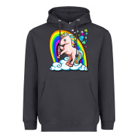 Smoke cute unicorn with rainbow Heavyweight Hoodie - FaDigitalArtStudio