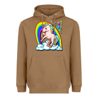 Toasted Coconut cute unicorn with rainbow Heavyweight Hoodie - FaDigitalArtStudio