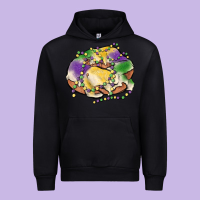 Mardi Gras King Cake Urban Hoodie Designed By Maliassmallbusiness