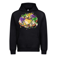 Black mardi gras king cake Urban Hoodie - MaliasSmallBusiness