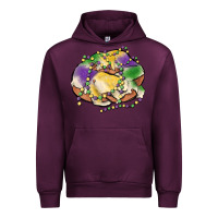 Mauve Wine mardi gras king cake Urban Hoodie - MaliasSmallBusiness
