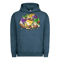 Pigment Midnight Navy mardi gras king cake Urban Hoodie - MaliasSmallBusiness