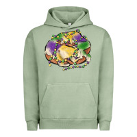 Pigment Oil Green mardi gras king cake Urban Hoodie - MaliasSmallBusiness
