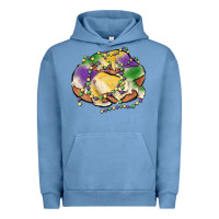 Pigment Pebble Blue mardi gras king cake Urban Hoodie - MaliasSmallBusiness