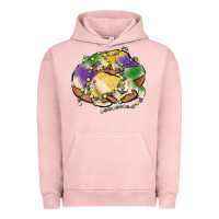 Pigment Salmon mardi gras king cake Urban Hoodie - MaliasSmallBusiness