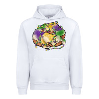 White mardi gras king cake Urban Hoodie - MaliasSmallBusiness