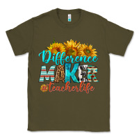 Army Green difference maker teacher life Classic Tee - BundleAndBundleShop