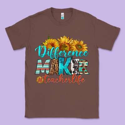 Difference Maker Teacher Life Classic Tee Designed By Bundleandbundleshop