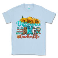 Dusty Blue difference maker teacher life Classic Tee - BundleAndBundleShop