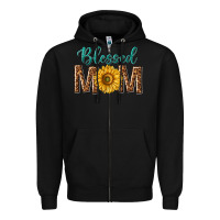 Black western blessed mom with sunflower Zipper Hoodie - texasbilliewilder