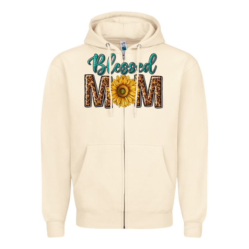 Western Blessed Mom With Sunflower Zipper Hoodie by texasbilliewilder | Teevron