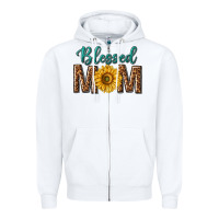 White western blessed mom with sunflower Zipper Hoodie - texasbilliewilder
