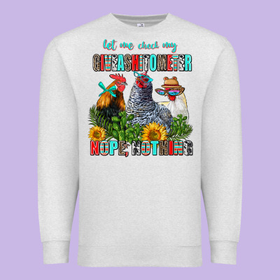 Let Me Check My Giveashitometer Nope Nothing Premium Sweatshirt Designed By Adodesignshop