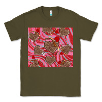 Army Green valentine's day hearts bow and arrow Classic Tee - RanaPortraitStore