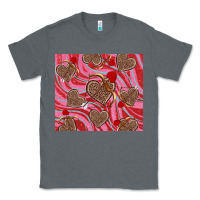 Charcoal Heather valentine's day hearts bow and arrow Classic Tee - RanaPortraitStore